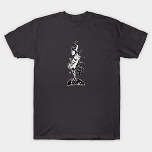 Grotesque medieval art - black and white T-Shirt